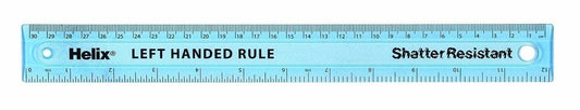 Left handed shatter proof ruler